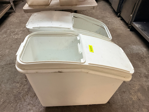 (2) LARGE ROLLING INGREDIENT BINS