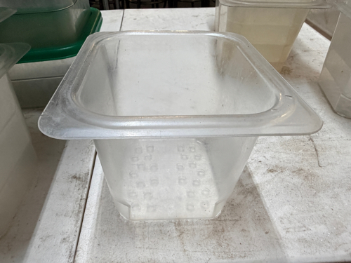 (10) 1/6TH SIZE PLASTIC INSERTS