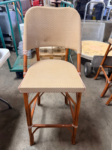 (4) BISTRO STYLE STOOL WITH BACK