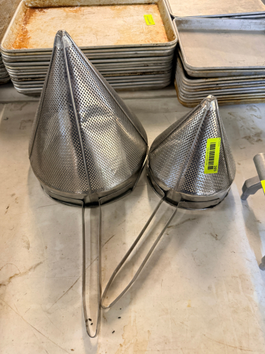 (2) ASSORTED CONE STRAINERS