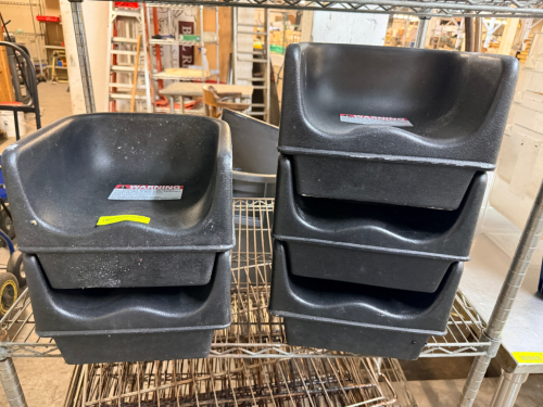 (5) BLACK BOOSTER SEATS
