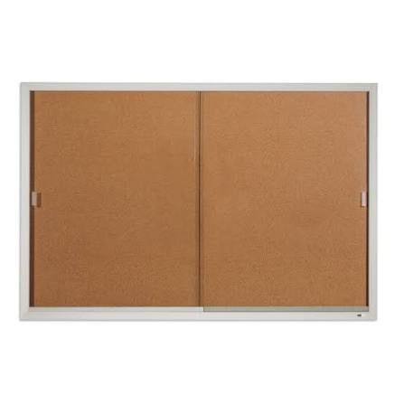 (1) ENCLOSED BULLETIN CORK BOARD