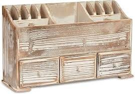 (1) WOODEN MAKEUP ORGANIZER