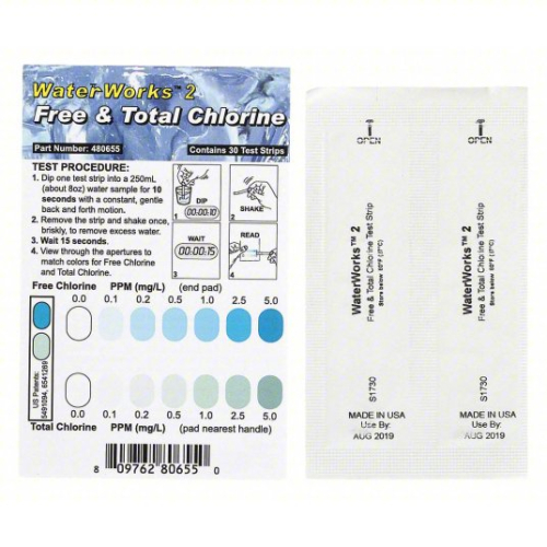 (8) CHLORINE TEST STRIPS