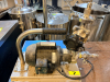 SANITARY TRANSFER PUMP WITH 3 TOTES OF BREWERY FITTINGS AND HOSES AS SHOWN - 2