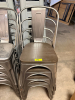 (4) METAL CHAIRS WITH WOODEN SEAT - 3