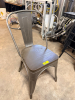 (4) METAL CHAIRS WITH WOODEN SEAT - 6