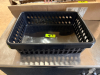 (1) LOT OF BLACK PLASTIC BASKETS