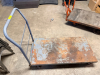 (1) GREY FLAT BED CART