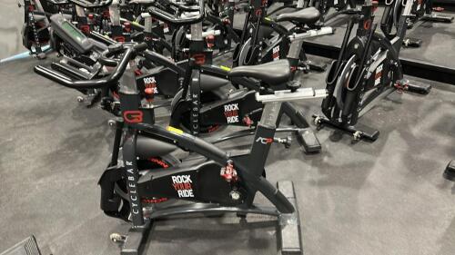 (1) SCHWINN AC PERFORMANCE PLUS INDOOR CYCLE WITH 2 WEIGHTED BARS