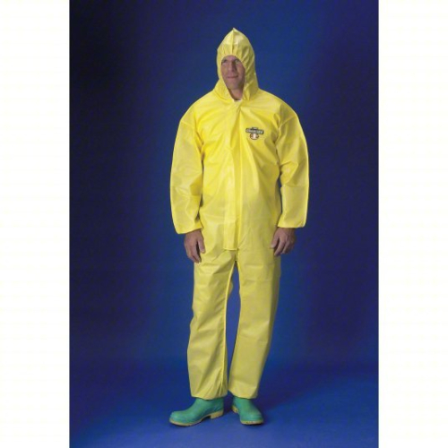 (5) HOODED CHEMICAL RESISTANT COVERALLS