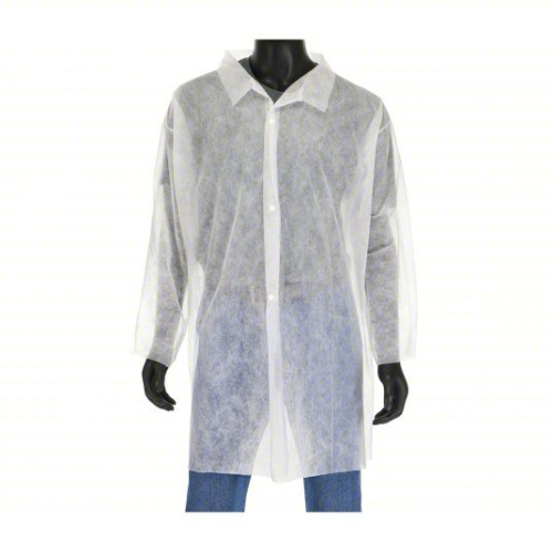 (1) CASE OF (30) DISPOSABLE LAB COAT NO POCKETS