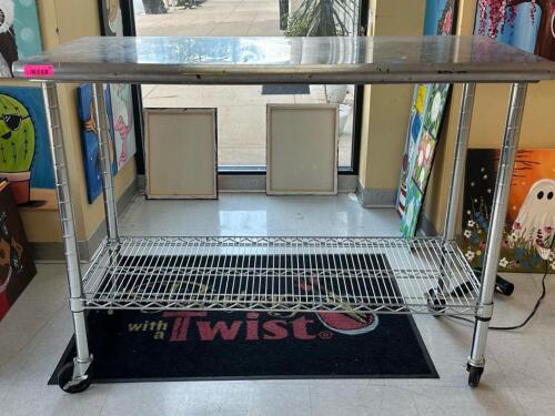 (1) ROLLING STAINLESS STEEL TABLE