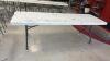 (1) HEAVY-DUTY WHITE PLASTIC FOLDING TABLE - 2
