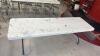 (1) HEAVY-DUTY WHITE PLASTIC FOLDING TABLE - 3