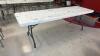 (1) HEAVY-DUTY WHITE PLASTIC FOLDING TABLE - 4