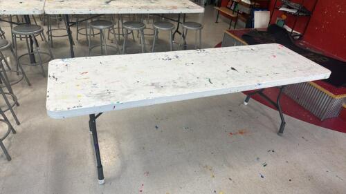 (1) HEAVY-DUTY WHITE PLASTIC FOLDING TABLE