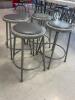 (4) GRAY METAL ART STUDIO STOOLS - 2