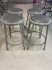 (4) GRAY METAL ART STUDIO STOOLS - 4