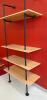 (1) INDUSTRIAL STYLE 4-TIER PIPE & WOOD SHELVING UNIT - 2