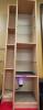 (2) WOOD RETAIL DISPLAY SHELVING UNIT WITH GLASS SHELF - 7