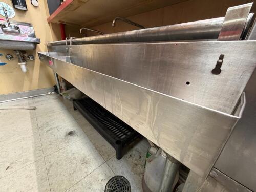 (2) STAINLESS STEEL WALL-MOUNT UTILITY SHELFS