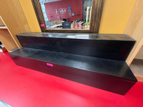 (1) BLACK WOODEN TWO-TIER COUNTERTOP DISPLAY RISER