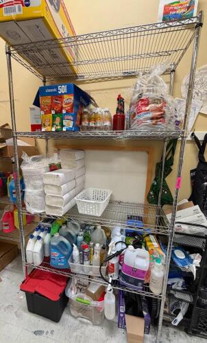 (1) WIRE 4-TIER STORAGE SHELVING UNIT