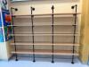 (1) INDUSTRIAL PIPE WALL-MOUNT 5-TIER DISPLAY SHELVING UNIT