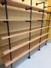 (1) INDUSTRIAL PIPE WALL-MOUNT 5-TIER DISPLAY SHELVING UNIT - 2
