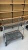 (1) 3-TIER WIRE UTILITY CART WITH PUSH HANDLE