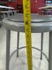 (4) GRAY METAL ART STUDIO STOOLS - 3