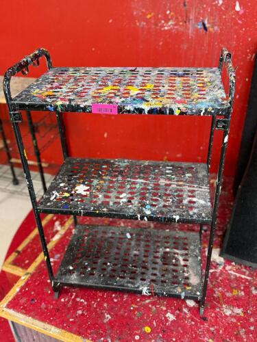 (1) 3-TIER METAL ART SUPPLY SHELF
