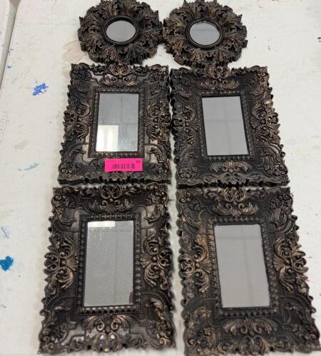 (1) ASSORTED LOT OF MINI DECOR MIRRORS