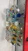 (1) ASSORTED LOT OF OPENED LIQUOR BOTTLES WITH POUR SPOUTS - 3