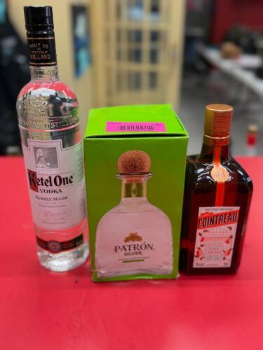 (3) BOTTLE OF KETEL ONE, PATR&Oacute;N SILVER AND COINTREAU