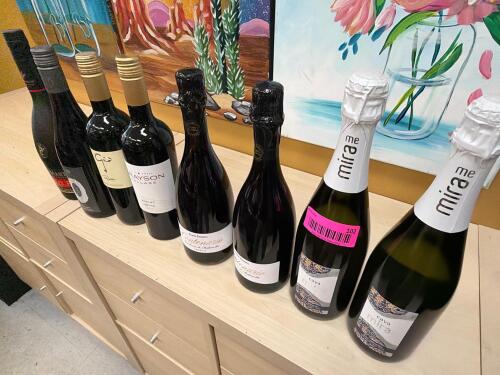 (8) ASSORTED BOTTLES OF RED WINE, SPARKLING WINE AND CAVA