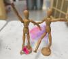 (2) WOODEN ART MANNEQUINS