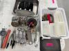 (1) ASSORTED LOT OF BAR TOOLS, CONTAINERS, AND ACCESSORIES