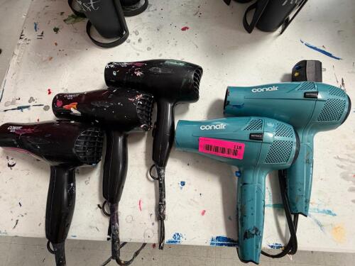 (5) HAIR DRYERS