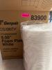 (1) BOX OF 3-COMPARTMENT FOAM PLATES