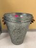 (3) GALVANIZED METAL PAILS