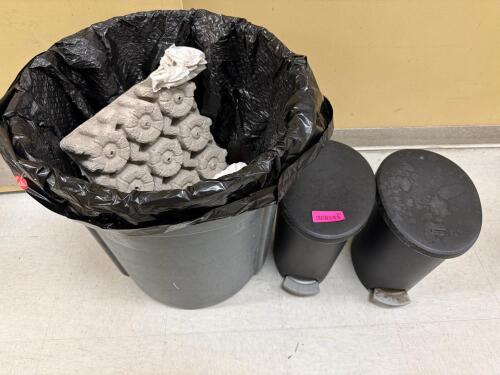 (3) TRASH CANS