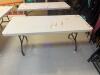(1) HEAVY-DUTY WHITE PLASTIC FOLDING TABLE - 2