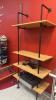 (1) INDUSTRIAL STYLE 4-TIER PIPE & WOOD SHELVING UNIT - 2