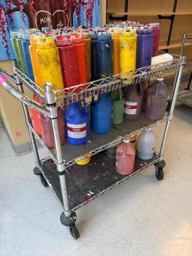 (1) 3 TIER CART WITH PAINT