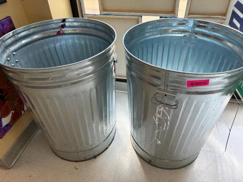 (2) LARGE TRASH CANS