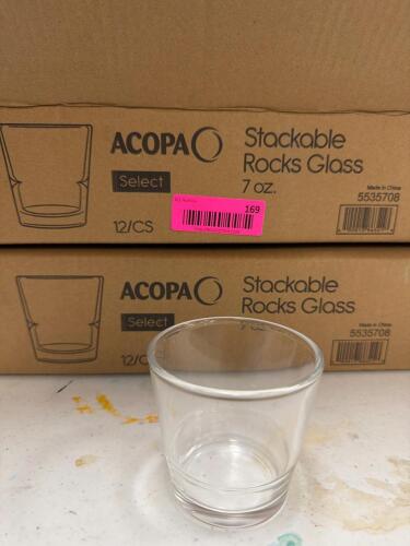 (24) STACKABLE ROCK 7OZ GLASSES