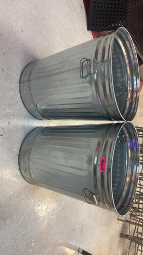 (2) LARGE TRASH CANS