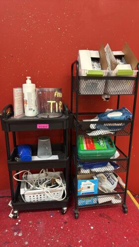 (2) CARTS WITH ASSORTED CONTENTS